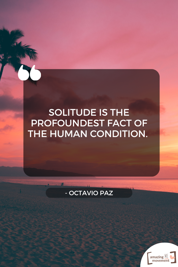 A lovely statement about solitude #Solitude #OnYourOwn