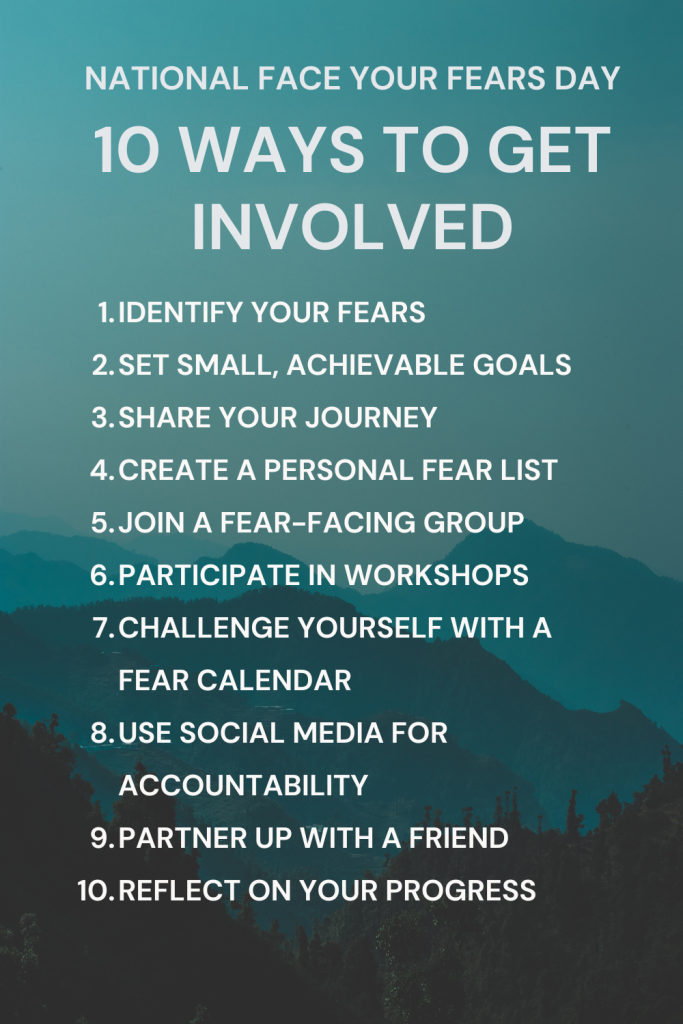 10 ways to get involved in national face your fears