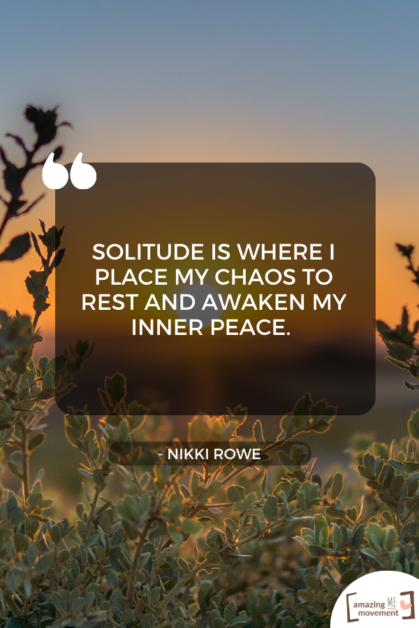 An inspiring quote on solitude #Solitude #OnYourOwn