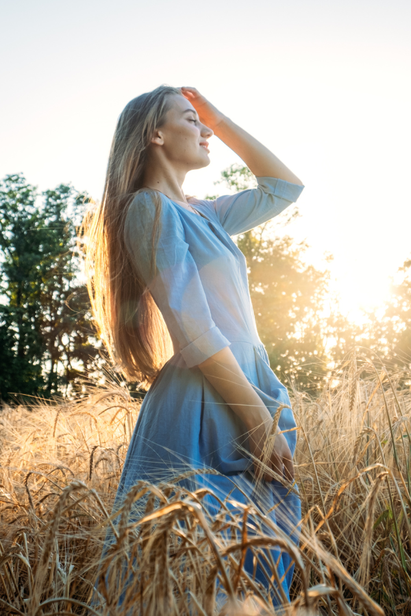 A woman being content while resting in the meadows #TrustTheProcess LiveLifeToTheFullest