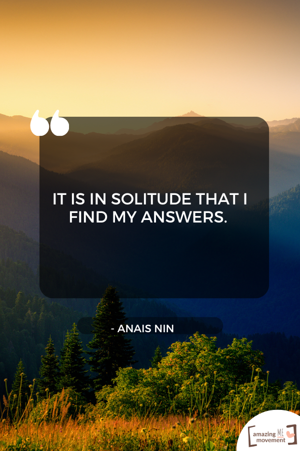 An inspiring quote on solitude #Solitude #OnYourOwn