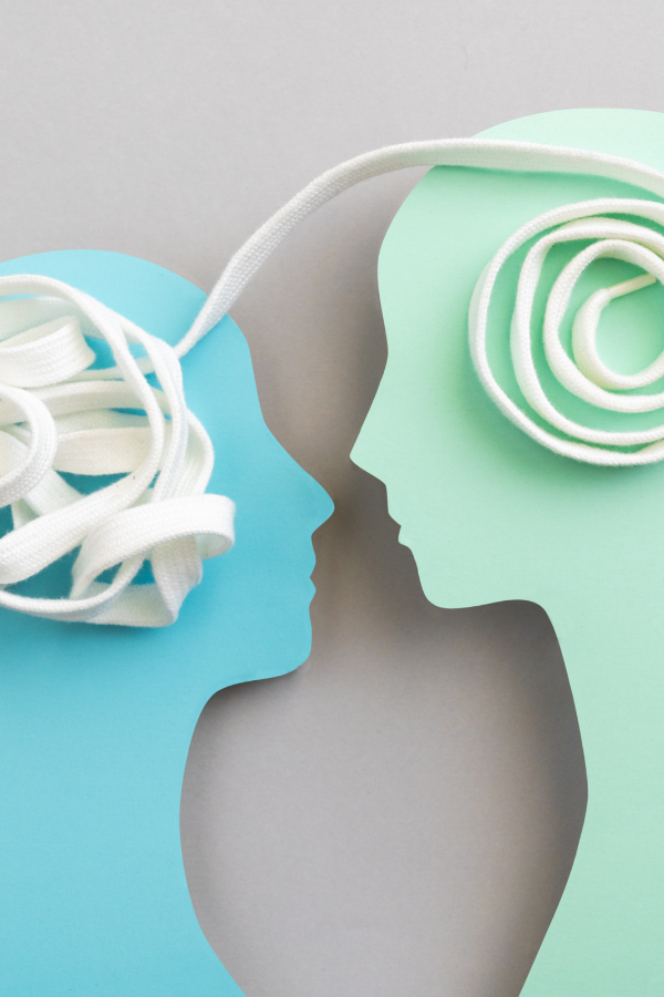 An illustration of two people communicating #EmotionalIntelligence #BetterHabits