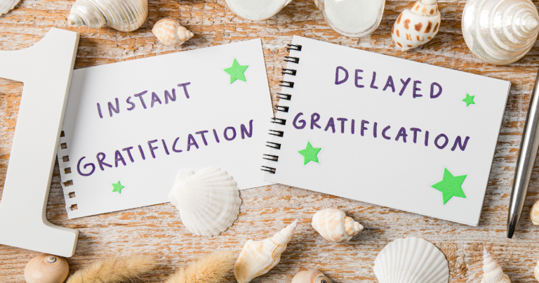 A reminder to choose delayed gratification over instant gratification An inspiring quote on gratitude #InstantGratification #Gratitude