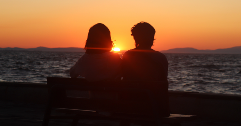 A couple spending quality time while looking at the sunset #RelationshipLoyalty #Loyalty