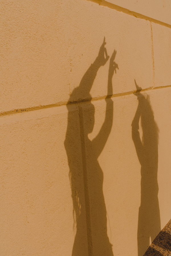 Two shadows reflecting people dancing #MoveYourBody #MyBodyIsMyTemple