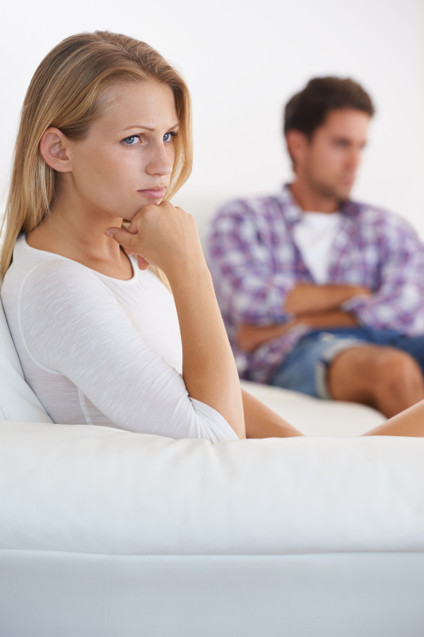 A woman feeling suspicious of her partner #TrustIssues #DealingWithTrustIssues