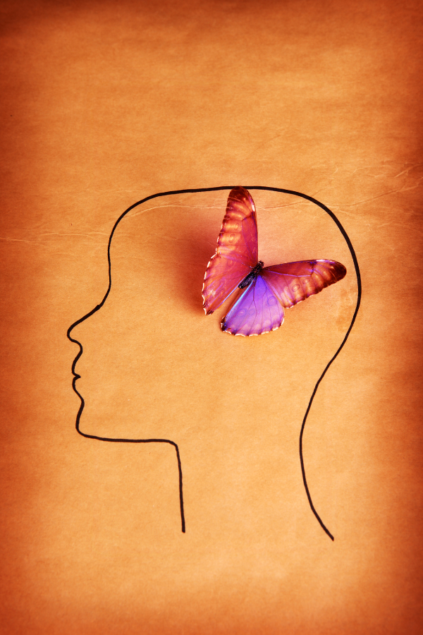 A butterfly on a person's mind #FindProductivity #BoostYourProductivity