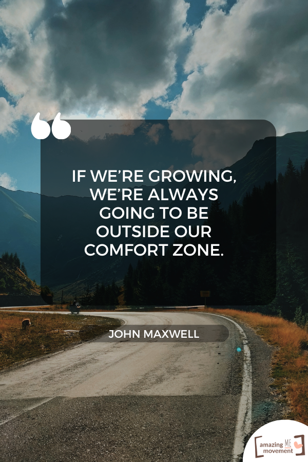 A quote about leaving your comfort zone #ComfortZone #LeaveYourComfortZone