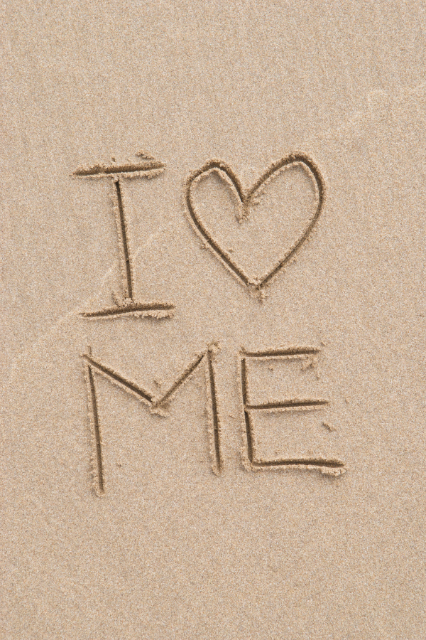 "I love me" written on sand #BreakGenerationalTrauma #OvercomeTrauma