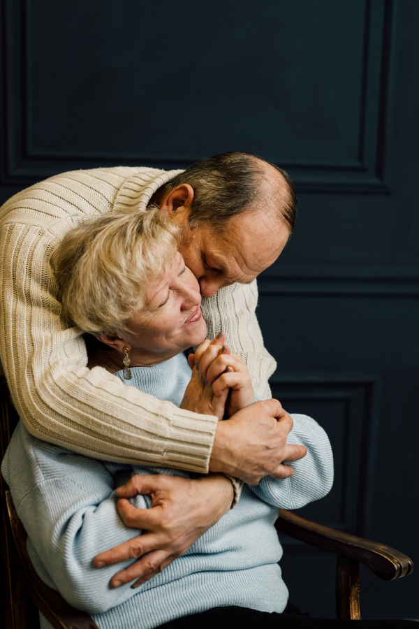 An old man hugging his wife #LoveOrInfatuation #InfatuationVsLove