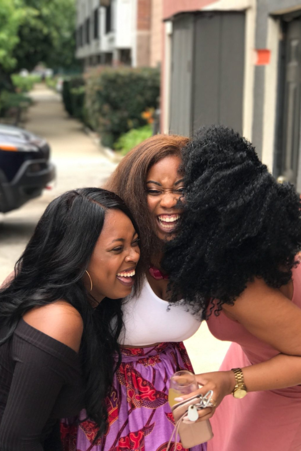 Three pretty women laughing, exuding main character energy #MainCharacterEnergy #MainCharacter