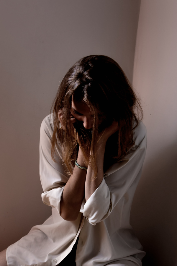 A woman feeling depressed