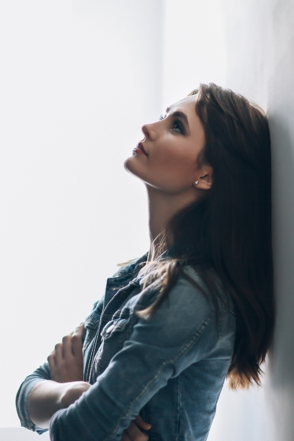 A wonan experiencing signs of emotional fatigue