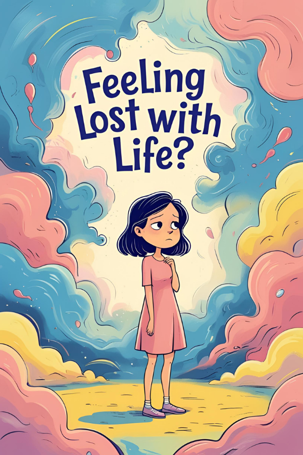 A little girl feeling lost with life