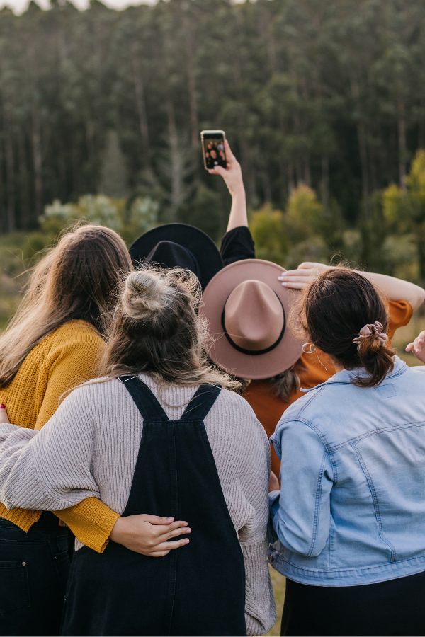 A group of friends taking a selfie