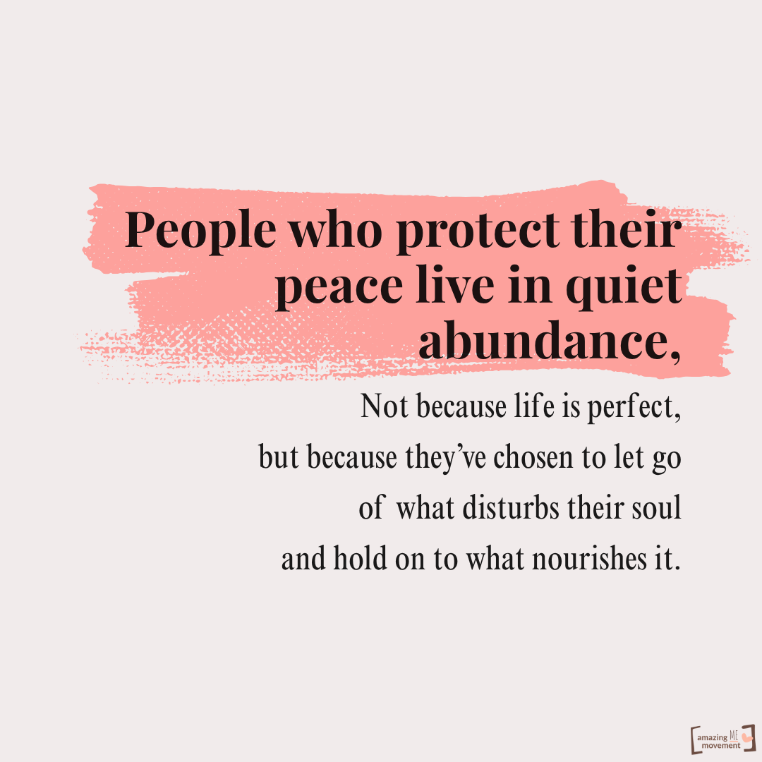 People who protect their peace live in quiet abundance #peace #solitude
