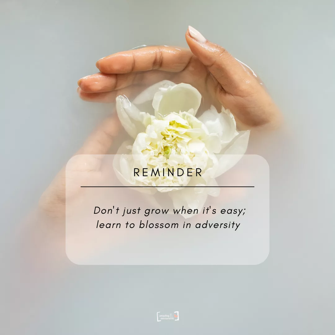 Real growth happens in the hard seasons. This quote is for anyone in the middle of a storm—keep blooming. 🌸 #EmotionalHealing #Strength #AmazingMeMovement
