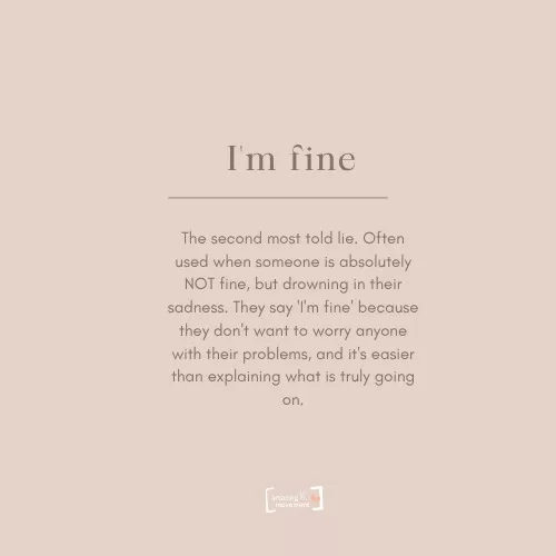 Sometimes “I’m fine” means “I’m breaking inside.” This quote calls out the lie we tell to protect others—and ourselves. 💔 #MentalHealthAwareness #SilentStruggles #AmazingMeMovement

