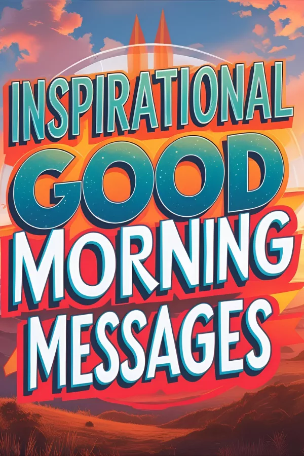 A poster for 20 inspirational good morning messages