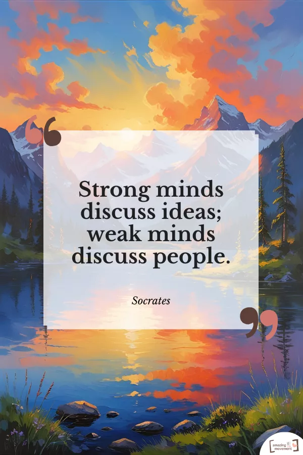 A motivational strong mind quote 