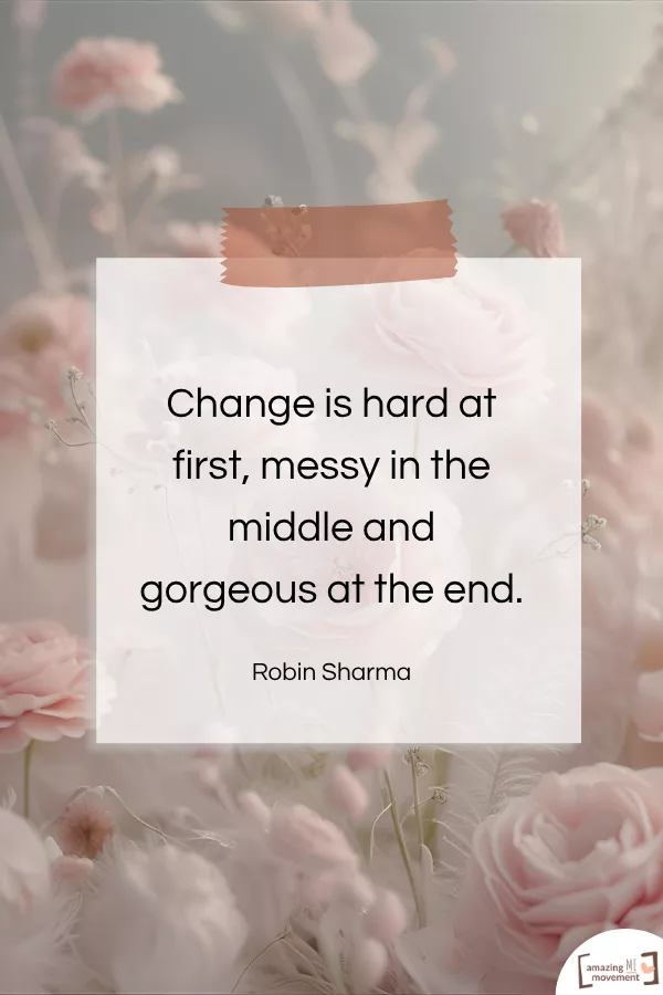 A lovely statement about change