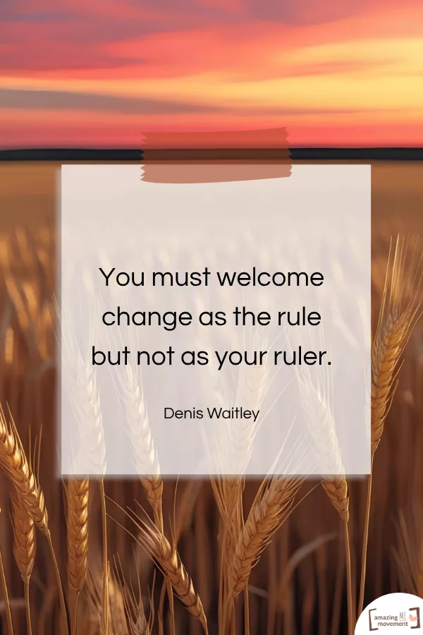 A motivational quote about life changes
