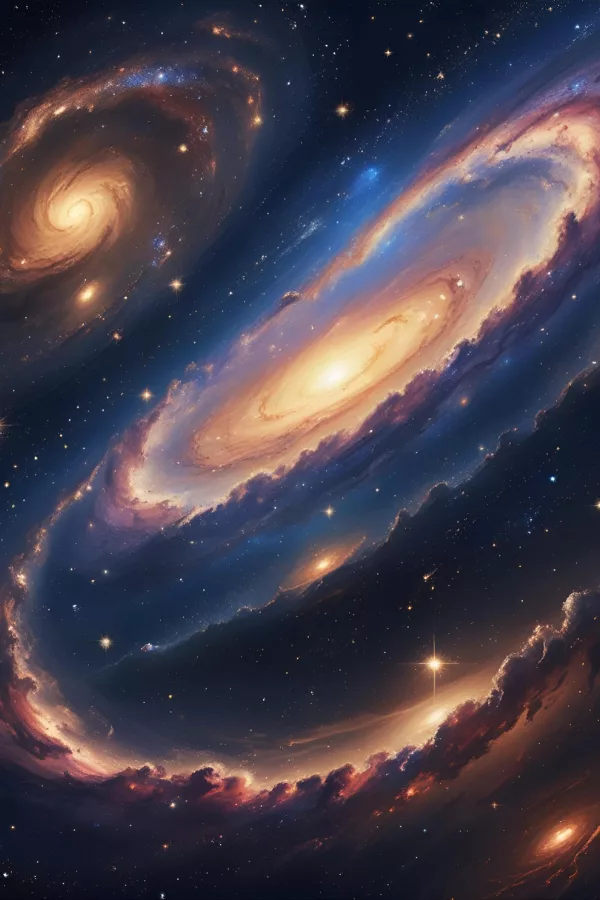 Cosmic galaxy representing universal alignment and the energy of manifestation