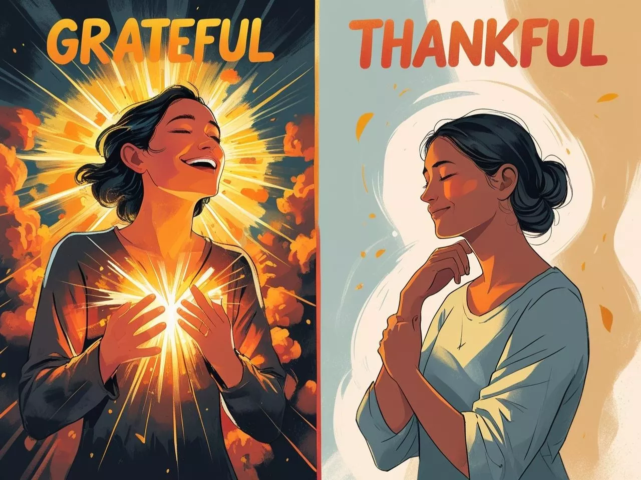 Grateful vs Thankful