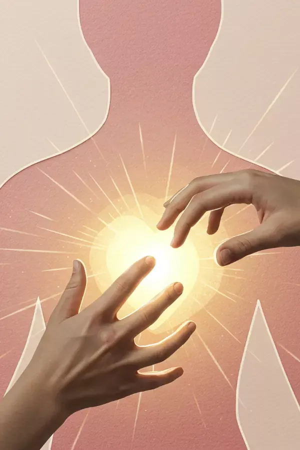 A heart being touched