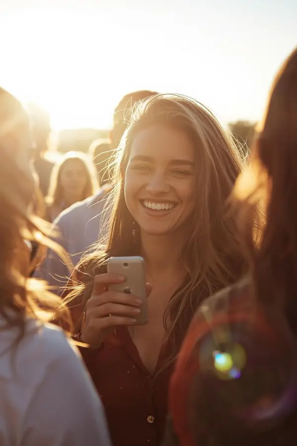 A woman enjoying Coachella in 2016