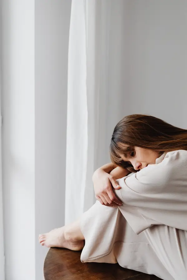 A woman feeling sad