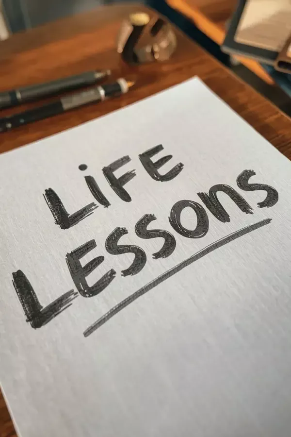 "life lessons" written on a paper