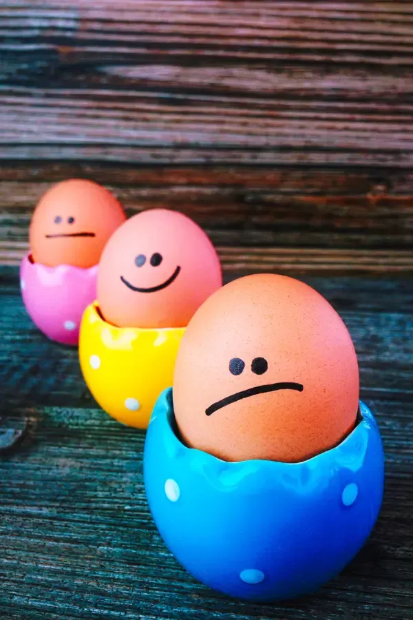 Drawings of sadness and happiness